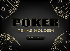 Poker-Texas-Holdem-Banner vektor