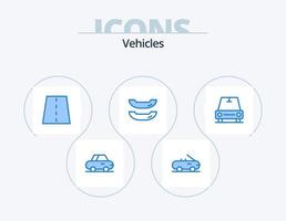 Fahrzeuge blau Icon Pack 5 Icon Design. . Straße. . Fahrzeuge vektor