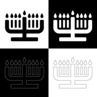 hanukkah ljus teckning vektor för webbplatser, utskrift och andra