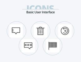 Basic Line Icon Pack 5 Icon-Design. . Schach. . Ausrüstung vektor