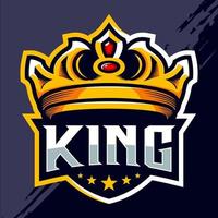 King Crown Esport-Logo-Design vektor