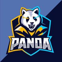 panda maskot esport logotypdesign vektor