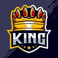 King Crown Esport-Logo-Design vektor
