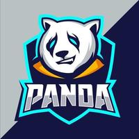 panda maskot esport logotypdesign vektor