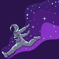 astronauten haben spaß logo design illustration vektor