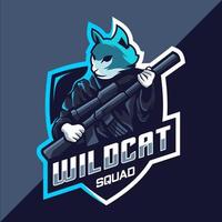 Wildcats Squad Esport-Logo-Design vektor