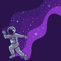 astronauten haben spaß logo design illustration vektor