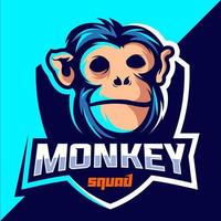 Monkey Squad Esport-Logo-Design vektor