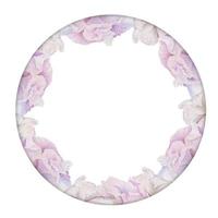 aquarellkreisrahmenanordnung mit handgezeichneten zartrosa pfingstrosenblüten, knospen und blättern. isoliert auf weißem Hintergrund. für Einladungen, Hochzeits-, Liebes- oder Grußkarten, Papier, Druck, Textil vektor