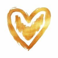 goldenes Herz auf weißem Hintergrund - Symbol der Liebe. Vektor-Illustration vektor