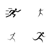 mänsklig löpning vektor logotyp