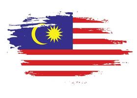 malen sie tintenpinselstrich kostenlos malaysia flag vektor