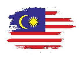 grafischer pinselstrich malaysia-flaggenvektor vektor