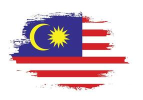 neue kreative Malaysia-Grunge-Flagge vektor