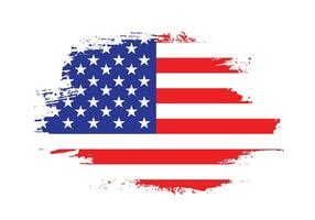 abstrakt borsta stroke USA flagga vektor