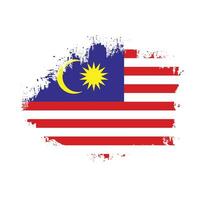 malen sie tintenpinselstrich kostenlos malaysia flag vektor
