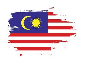 kostenloser Pinselvektorrahmen Malaysia-Flagge vektor