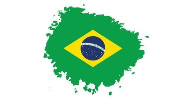 årgång grunge textur professionell Brasilien flagga vektor