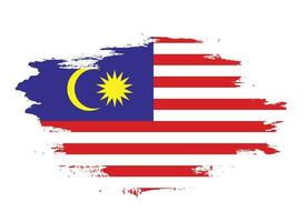 neues Malaysia-Grunge-Flaggendesign vektor