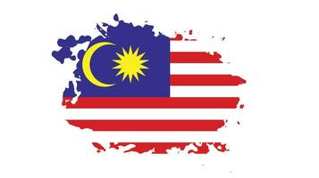 Spritzen Sie den neuen Malaysia-Grunge-Textur-Flaggenvektor vektor