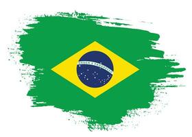 tintenpinsel strichrahmen brasilien flaggenvektor vektor