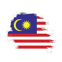 malen sie tintenpinselstrich malaysia flag vektor