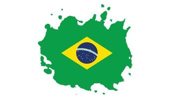 abstrakter brasilien-grunge-flaggenvektor vektor