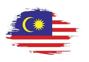 abstrakt malaysia grunge textur flagga vektor