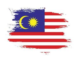 Malaysia-Flaggenvektor mit Pinselstrichillustration vektor