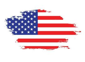 USA flagga vektor med borsta stroke illustration