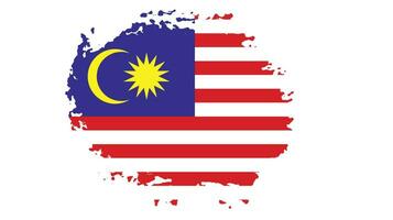 Flache Malaysia-Grunge-Flagge vektor