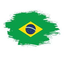 bläck borsta stroke Brasilien flagga vektor
