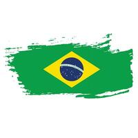 Spritzen Sie grungy Brasilien-Flaggen-Designvektor vektor