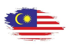 malaysia grunge textur abstrakt flagga vektor