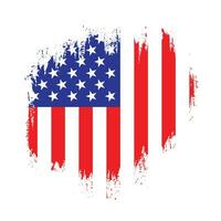 USA hand måla färgrik flagga vektor