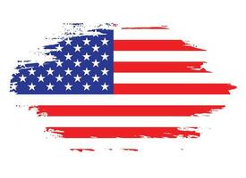 bedrövad årgång grunge textur USA flagga vektor
