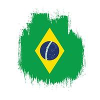 grafisk Brasilien grunge textur flagga vektor
