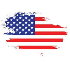 bläck måla borsta stroke ram USA flagga vektor