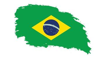 Splash Brasilien Grunge Flag Vektor