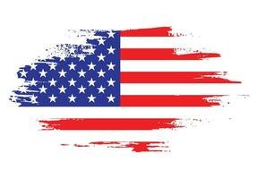 platt USA grunge flagga vektor