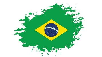ny Brasilien grungy flagga vektor