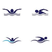 simning sport logotyp vektor