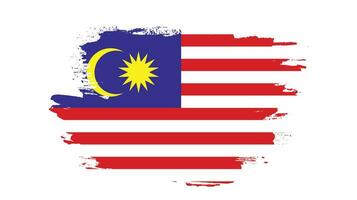 malen sie tintenpinselstrich malaysia flag vektor