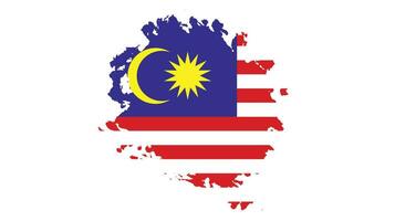 malaysia-pinsel-grunge-flagge vektor
