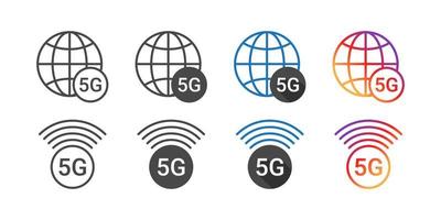 5g-Symbole. Hochgeschwindigkeits-Internet-Symbole. 5g-Technologie. Vektor-Illustration vektor