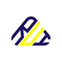 Rui Letter Logo kreatives Design mit Vektorgrafik, Rui einfaches und modernes Logo. vektor
