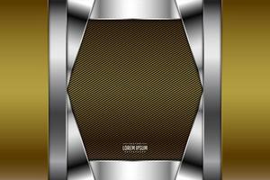 moderner metallischer Hintergrund aus Gold und Silber vektor