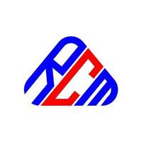 rcm brev logotyp kreativ design med vektor grafisk, rcm enkel och modern logotyp.