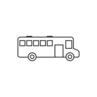 Bus-Symbol im flachen Stil. Trainer-Vektor-Illustration auf weißem Hintergrund isoliert. Geschäftskonzept für Autobus-Fahrzeuge. vektor