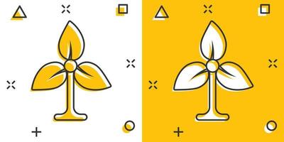Blatt-Symbol im Comic-Stil. Pflanzenkarikatur-Vektorillustration auf weißem lokalisiertem Hintergrund. Blumen-Splash-Effekt-Zeichen-Geschäftskonzept. vektor